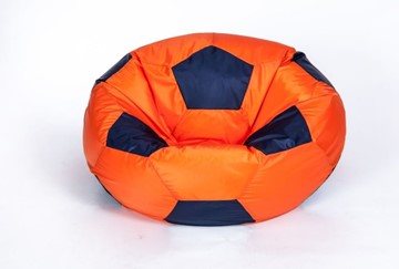 Кресло-мешок КлассМебель Мяч большой, оранжево-черный в Тюмени