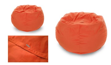 Кресло-мешок Орбита, велюр, оранжевый в Тюмени - предосмотр 2