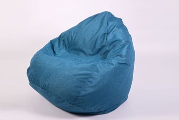 Кресло-мешок КлассМебель Юниор, рогожка синий в Тюмени
