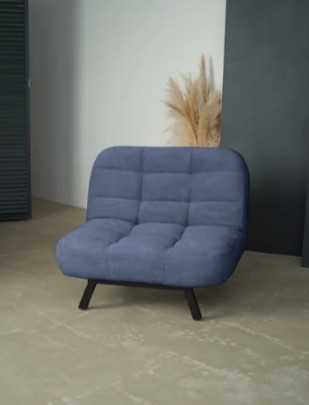 Кресло на ножках Абри опора металл (синий) в Тюмени - изображение 8