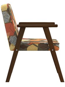 Мягкое кресло Ретро ткань геометрия коричневый, каркас орех в Тюмени - предосмотр 3