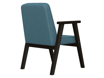 Кресло мягкое Ретро ткань голубой, каркас венге в Тюмени - предосмотр 2