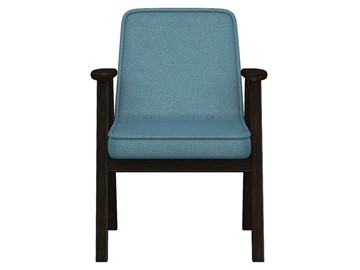 Кресло мягкое Ретро ткань голубой, каркас венге в Заводоуковске - предосмотр 5