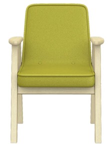 Мягкое кресло Ретро ткань лайм, каркас лак в Тюмени - предосмотр 3