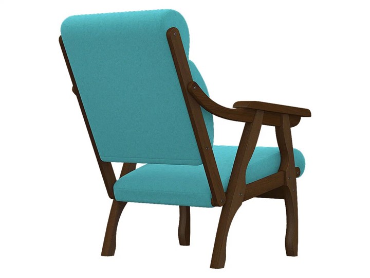 Мягкое кресло Вега 10 ткань бирюза, каркас орех в Заводоуковске - изображение 1