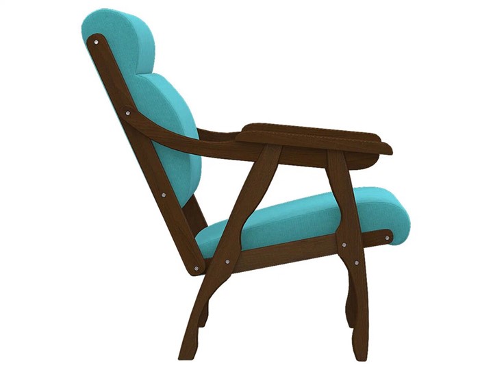 Мягкое кресло Вега 10 ткань бирюза, каркас орех в Тюмени - изображение 2