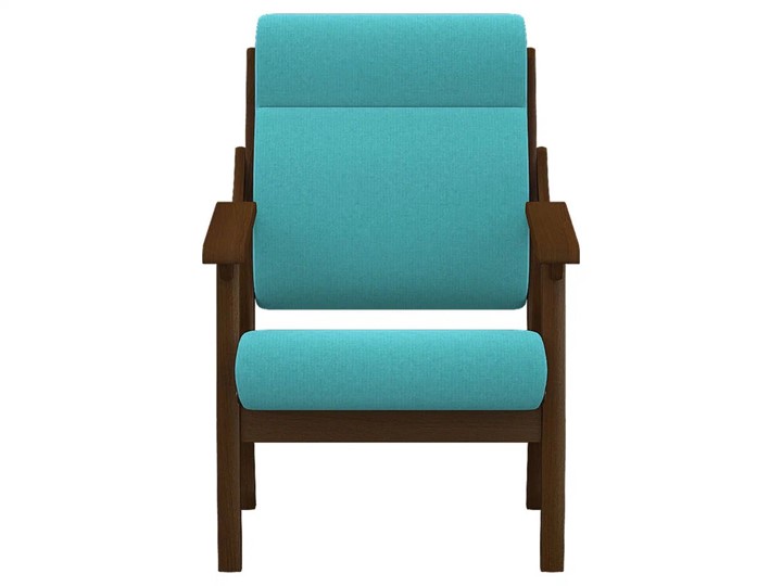 Мягкое кресло Вега 10 ткань бирюза, каркас орех в Тюмени - изображение 3