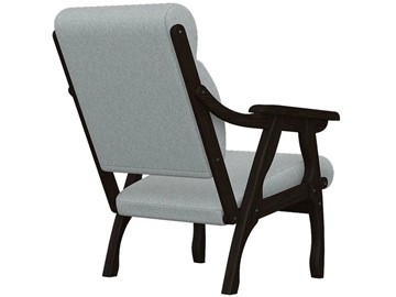 Кресло в гостиную  Вега 10 ткань серый, каркас венге в Тюмени - предосмотр 2