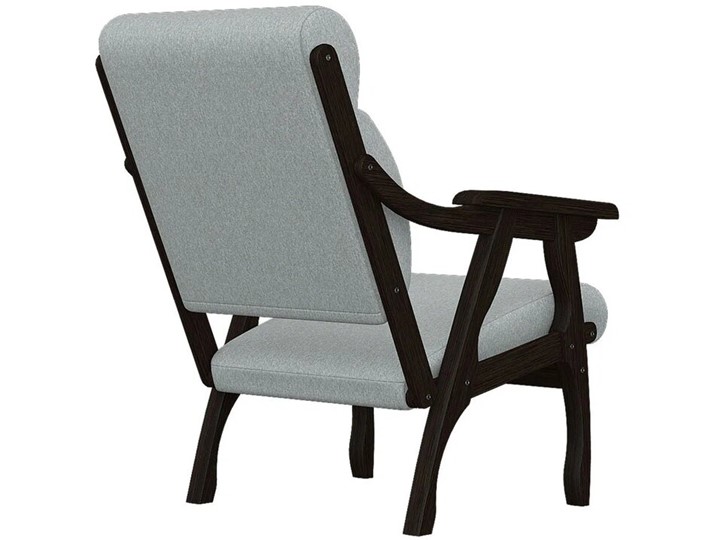 Кресло в гостиную  Вега 10 ткань серый, каркас венге в Тюмени - изображение 2