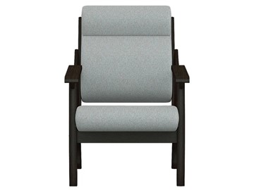 Кресло в гостиную  Вега 10 ткань серый, каркас венге в Заводоуковске - предосмотр 4