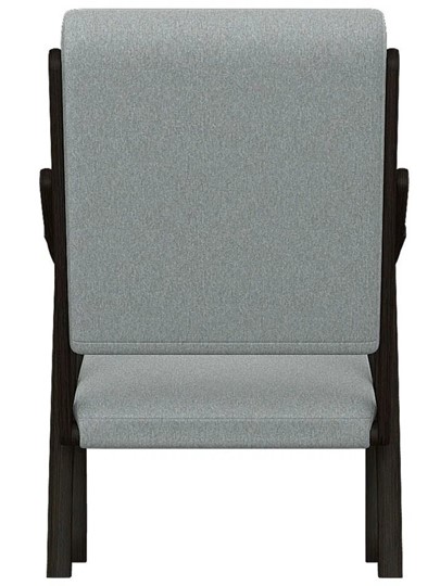 Кресло в гостиную  Вега 10 ткань серый, каркас венге в Тюмени - изображение 5