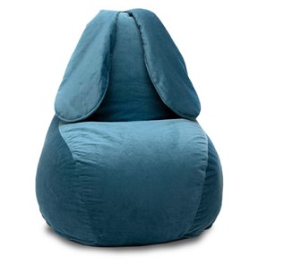 Кресло-игрушка Зайка (длинные уши), синий в Тюмени