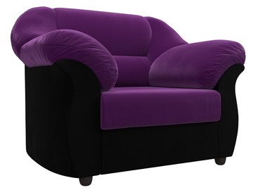 Кресло для отдыха Карнелла, Фиолетовый/Черный (микровельвет) в Заводоуковске - предосмотр