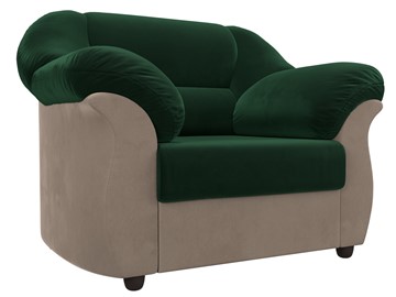 Мягкое кресло Карнелла, Зеленый/Бежевый (велюр) в Тюмени - предосмотр