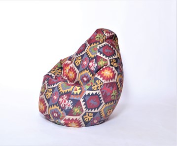 Кресло-мешок Груша большое, велюр принт, мехико графит в Тюмени