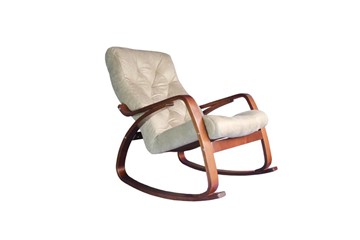 Кресло-качалка Гранд, замша крем в Тюмени