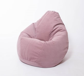 Кресло-мешок Груша малое, велюр однотон, пыльная роза в Тюмени