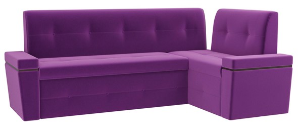 Кухонный диван Деметра угловой, Фиолетовый (микровельвет) в Заводоуковске - изображение