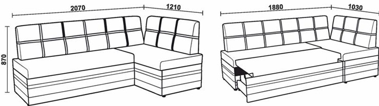 Кухонный диван НЕО КМ-06 ДУ с механизмом в Ишиме - изображение 5
