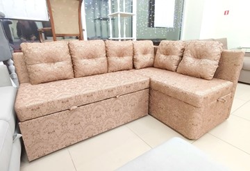 Кухонный угловой диван Яшма 1 ДУ Весь в ткани Жаккард AFINA 06 в Тюмени