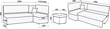 Угловой кухонный диван Нео КМ 3 с механизмом 2000*1110 в Тюмени - предосмотр 20