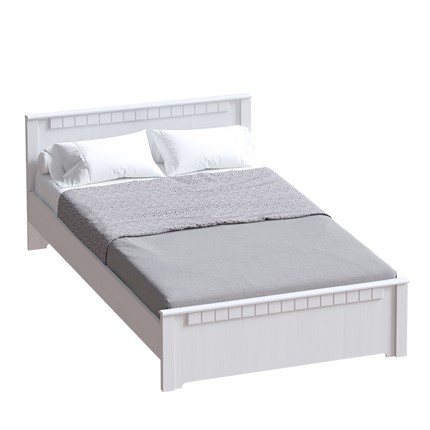 Кровать с основанием Прованс,1600 Бодега белая/Платина премиум в Заводоуковске - изображение