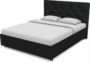 Спальная кровать Моника 1400 с основанием (Nitro Black) в Тюмени