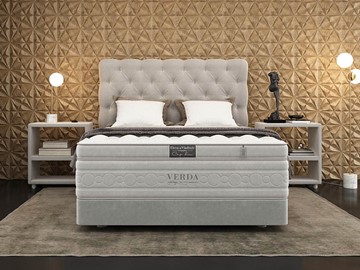 Двуспальная кровать Cloud Compact/Podium M 180х200, Флок (Велсофт Серый) в Тюмени