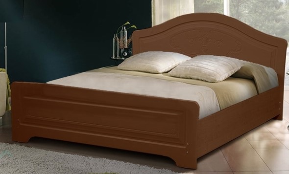 Спальная кровать Ивушка-5 2000х1800, цвет Итальянский орех в Заводоуковске - изображение