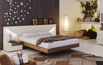 Спальная кровать Elena с подсветкой (180x200) в Заводоуковске - предосмотр 1