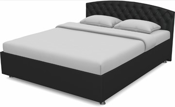 Кровать 1.5-спальная Пальмира 1400 с основанием (Nitro Black) в Тюмени