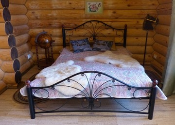 Кровать Фортуна 2, 1400, черный/черный в Заводоуковске