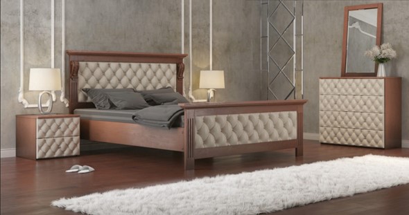 Двуспальная кровать Лидер 160*200 с основанием в Тюмени - изображение