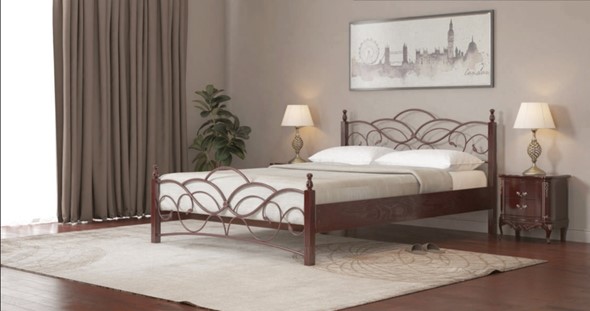 Полутороспальная кровать Марго 140*200 с основанием в Заводоуковске - изображение