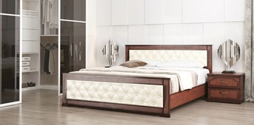 Кровать в спальню Стиль 2, 160х200, кожзам, с основанием в Тюмени - предосмотр