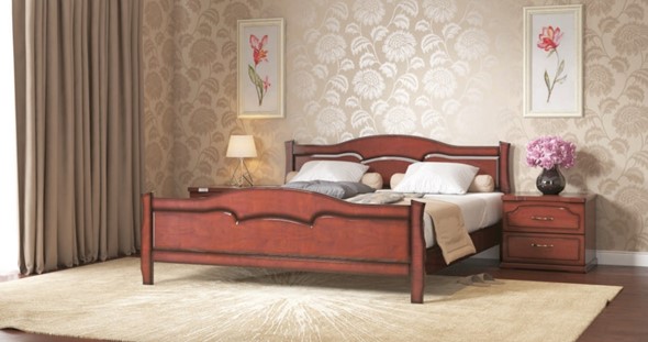 Кровать полутороспальная Лидия 140*200 с основанием в Тюмени - изображение