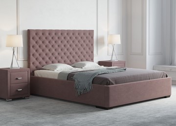 Кровать спальная Modena 180x200, Искусственная шерсть (Лама Шоколад) в Тюмени