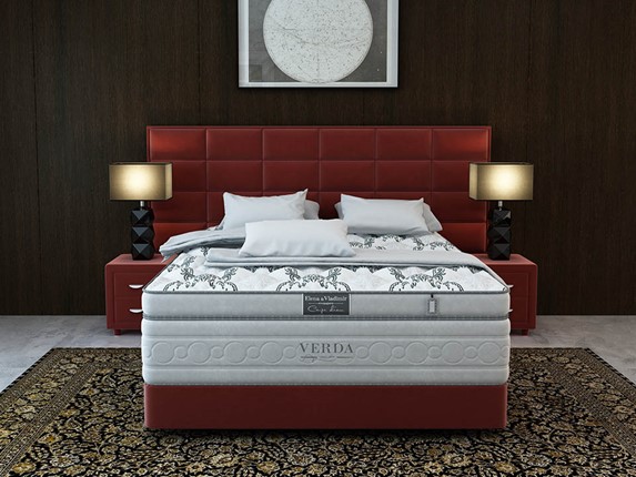 Кровать 2-х спальная Chocolate/Podium M 160х200, Микровелюр (Manhattan Гранатовый) в Заводоуковске - изображение