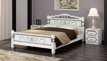 Спальная кровать Карина-5 (Белый Жемчуг) 160х200 в Тюмени