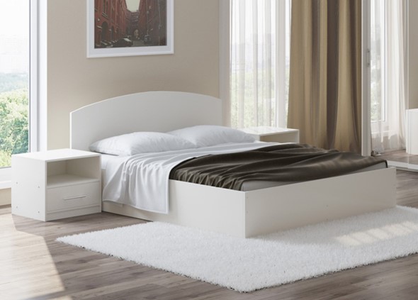 Кровать с механизмом Этюд 140x200, Белый в Тюмени - изображение