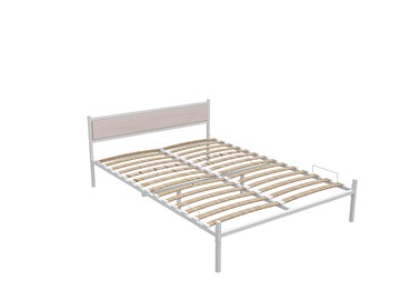 Двуспальная кровать  Аметист с ортопедическим основанием 1600x2000 (Белый муар) в Тюмени - предосмотр