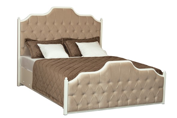 Спальная кровать 61.06 Белла с основанием, с опорами 5H в Заводоуковске - изображение