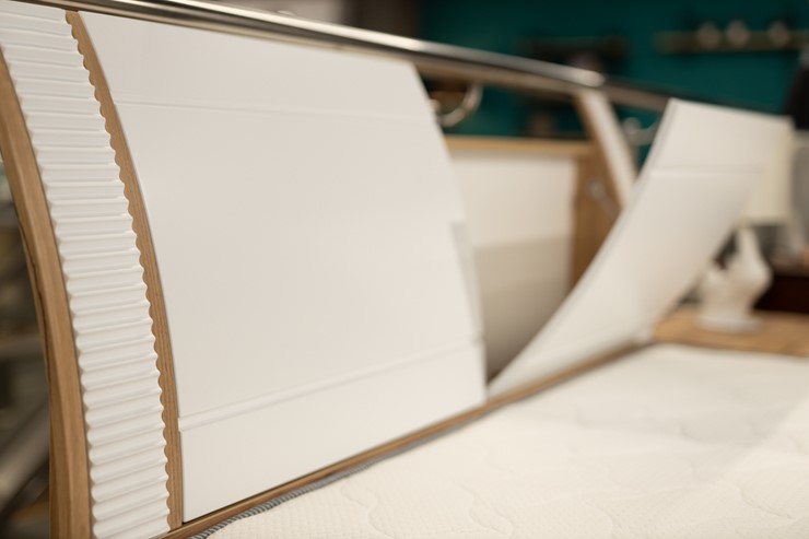 Кровать 2-спальная Бари 1600 с подъёмным механизмом Дуб Золотой/Белый ЛД 698.220 в Тюмени - изображение 13