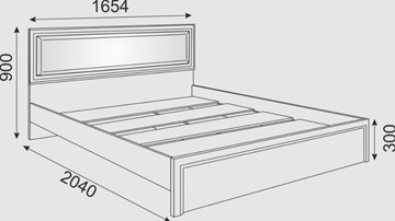Кровать 2-х спальная Беатрис М09 с мягким изголовьем (Орех Гепланкт) в Тюмени - предосмотр 1
