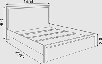 Кровать в спальню Беатрис М16 (Орех Гепланкт) в Заводоуковске - предосмотр 1