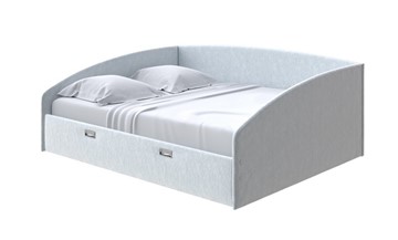 Кровать двуспальная Bono 160х200, Флок (Бентлей Светло-серый) в Тюмени