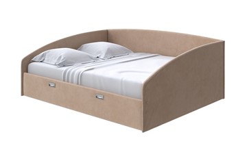 Кровать спальная Bono 160х200, Микрофибра (Diva Миндаль) в Тюмени