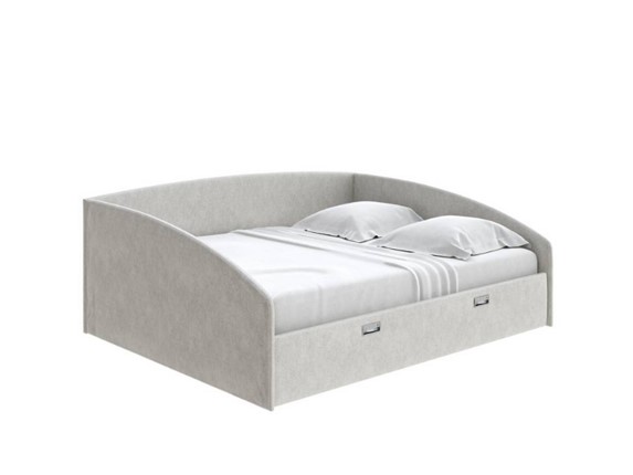 Двуспальная кровать Bono 160х200, Рогожка (Levis 12 Лён) в Тюмени - изображение