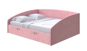 Кровать Bono 160х200, Велюр (Casa Жемчужно-розовый) в Тюмени