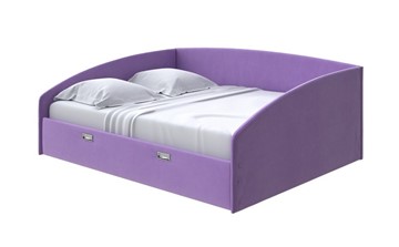 Кровать двуспальная Bono 160х200, Велюр (Forest 741 Светло-фиолетовый) в Тюмени - предосмотр